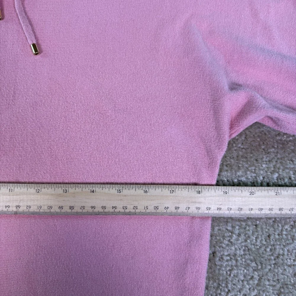 Jones New York Signature Women Sweater Size L Pink Cowl Neck Cotton Cozy E529 - Picture 9 of 11